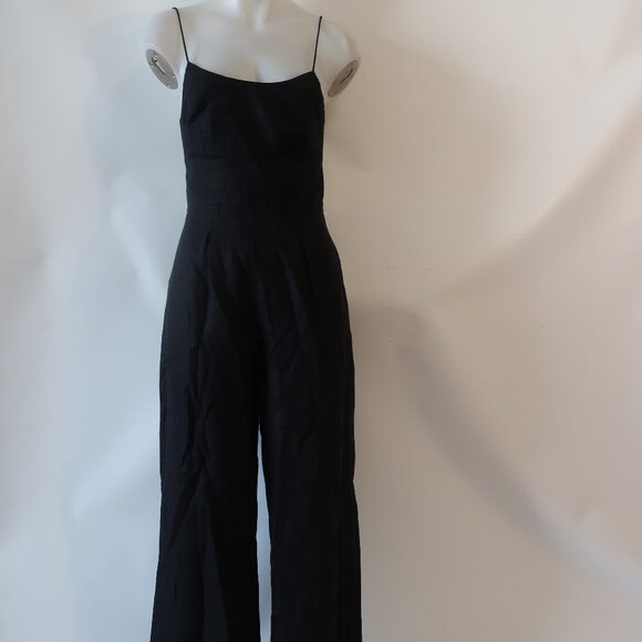 NWT Women Faithfull the Brand Black Pure Linen Sleeveless Antibes Jumpsuit 4 - Picture 4 of 14